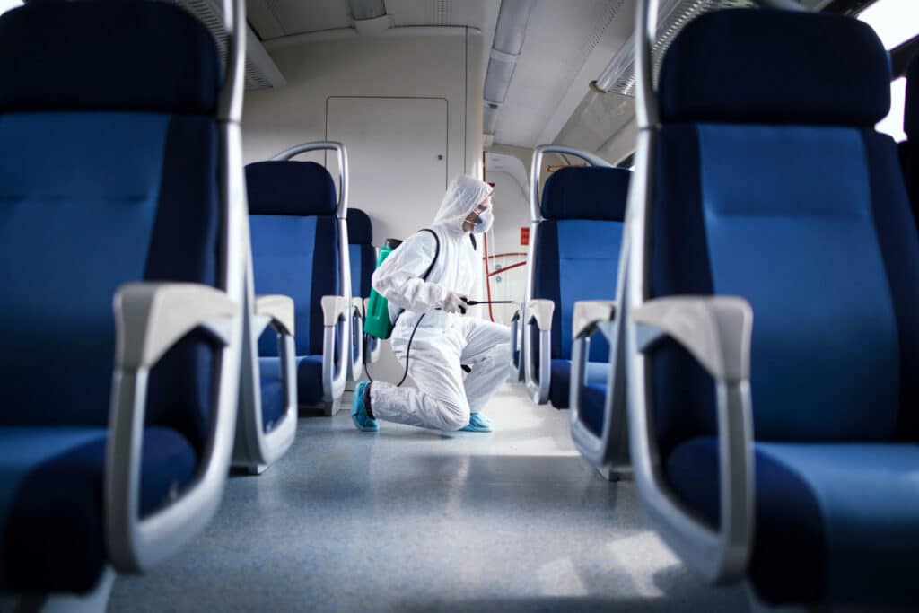 Limpieza de autobuses